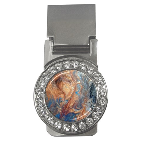Blue flow Money Clips (CZ)  from ArtsNow.com Front