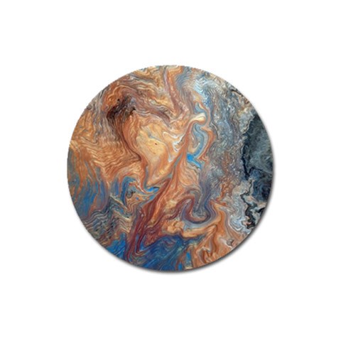 Blue flow Magnet 3  (Round) from ArtsNow.com Front