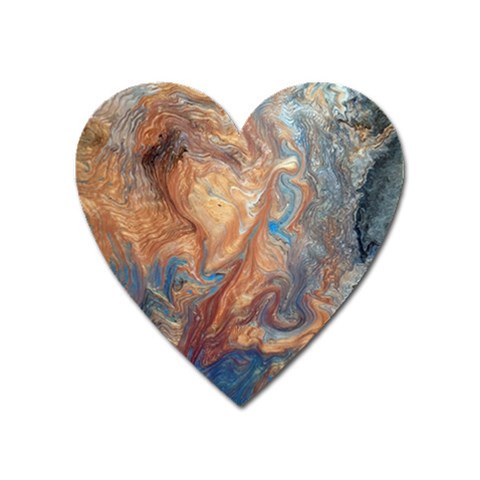 Blue flow Heart Magnet from ArtsNow.com Front