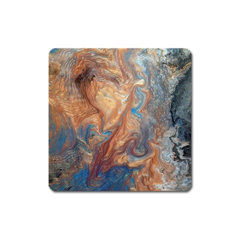 Blue flow Square Magnet from ArtsNow.com Front