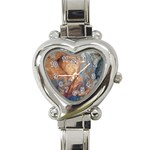 Blue flow Heart Italian Charm Watch