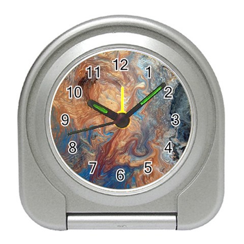 Blue flow Travel Alarm Clock from ArtsNow.com Front