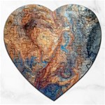 Blue flow Jigsaw Puzzle (Heart)
