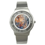 Blue flow Stainless Steel Watch