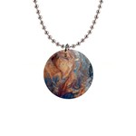 Blue flow 1  Button Necklace