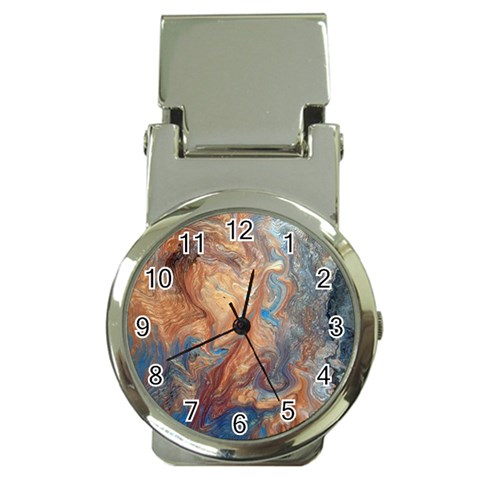 Blue flow Money Clip Watches from ArtsNow.com Front