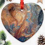 Blue flow Heart Ornament (Two Sides)