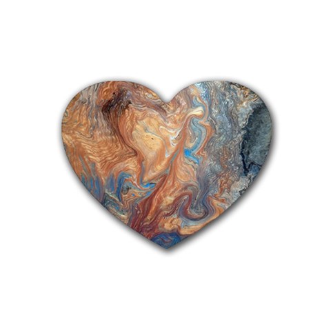 Blue flow Rubber Heart Coaster (4 pack) from ArtsNow.com Front