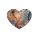 Blue flow Rubber Heart Coaster (4 pack)