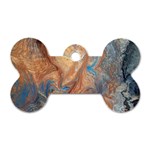 Blue flow Dog Tag Bone (One Side)