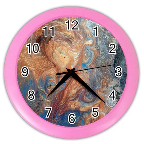 Blue flow Color Wall Clock from ArtsNow.com Front