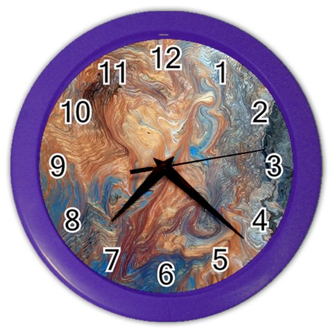 Blue flow Color Wall Clock from ArtsNow.com Front