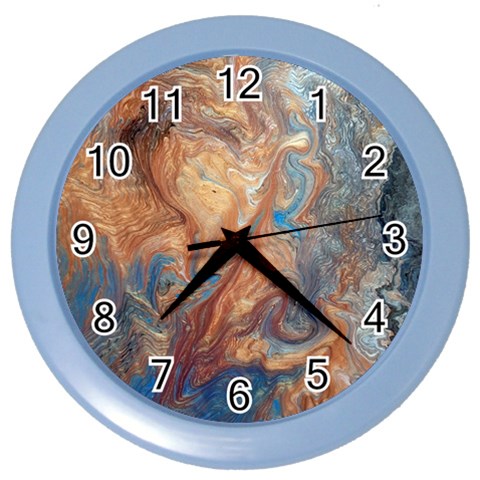 Blue flow Color Wall Clock from ArtsNow.com Front