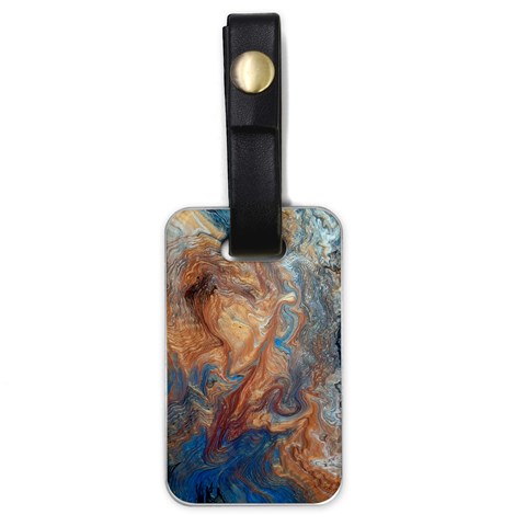 Blue flow Luggage Tag (one side) from ArtsNow.com Front