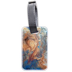 Blue flow Luggage Tag (two sides) from ArtsNow.com Front