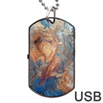 Blue flow Dog Tag USB Flash (One Side)