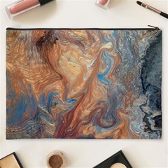 Blue flow Cosmetic Bag (XXXL) from ArtsNow.com Back