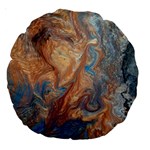 Blue flow Large 18  Premium Round Cushions
