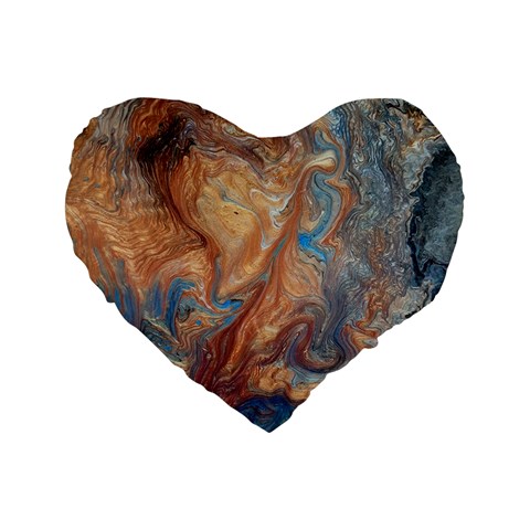 Blue flow Standard 16  Premium Heart Shape Cushions from ArtsNow.com Front