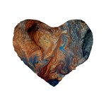 Blue flow Standard 16  Premium Heart Shape Cushions
