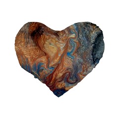 Blue flow Standard 16  Premium Heart Shape Cushions from ArtsNow.com Back