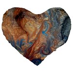Blue flow Large 19  Premium Heart Shape Cushions