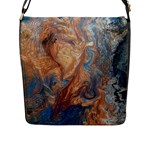 Blue flow Flap Closure Messenger Bag (L)
