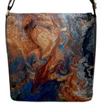 Blue flow Flap Closure Messenger Bag (S)
