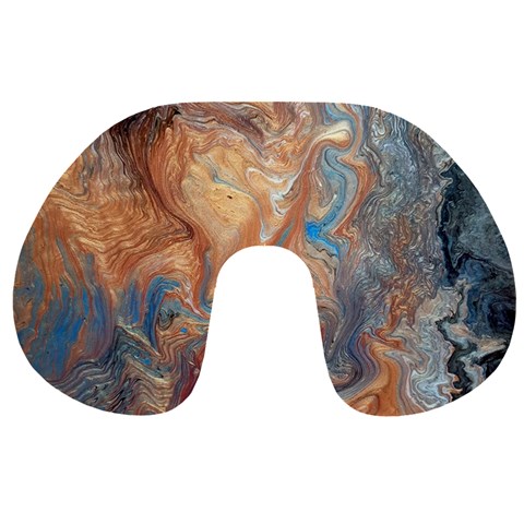 Blue flow Travel Neck Pillow from ArtsNow.com Front