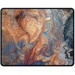 Blue flow 60  x 50  Two Sides Fleece Blanket (Medium)