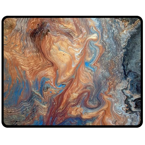 Blue flow 60  x 50  Two Sides Fleece Blanket (Medium) from ArtsNow.com 58.8 x47.4  Blanket Back