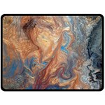 Blue flow 80  x 56  Two Sides Fleece Blanket (Large)