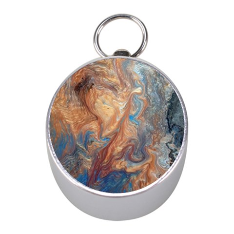 Blue flow Mini Silver Compasses from ArtsNow.com Front