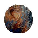 Blue flow Standard 15  Premium Flano Round Cushions