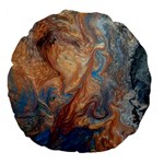 Blue flow Large 18  Premium Flano Round Cushions