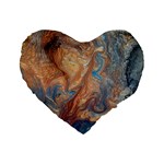 Blue flow Standard 16  Premium Flano Heart Shape Cushions