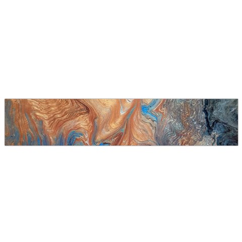 Blue flow 12 X60  Small Premium Plush Fleece Scarf from ArtsNow.com Front