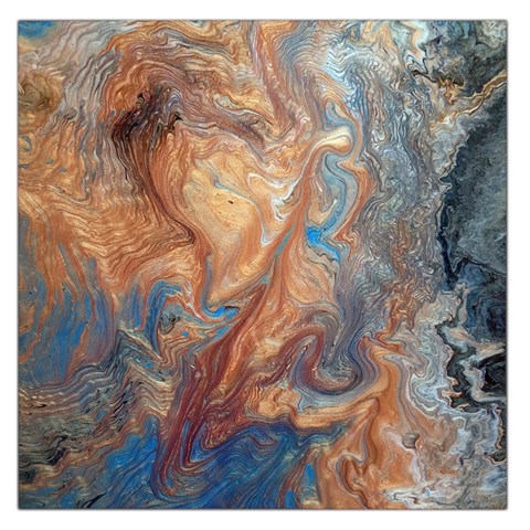 Blue flow 36  x 36  Square Satin Scarf from ArtsNow.com Front