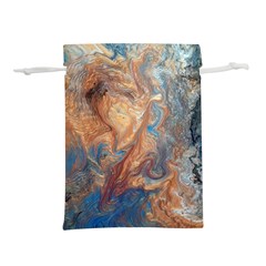 Blue flow Lightweight Drawstring Pouch (L) from ArtsNow.com Back