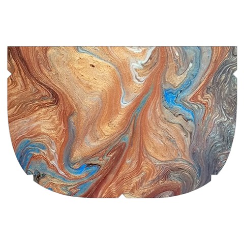 Blue flow Make Up Case (Small) from ArtsNow.com Side Left