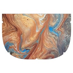 Blue flow Make Up Case (Small) from ArtsNow.com Side Left