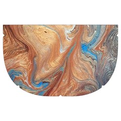 Blue flow Make Up Case (Medium) from ArtsNow.com Side Left