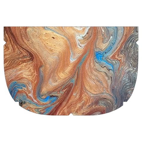 Blue flow Make Up Case (Large) from ArtsNow.com Side Right