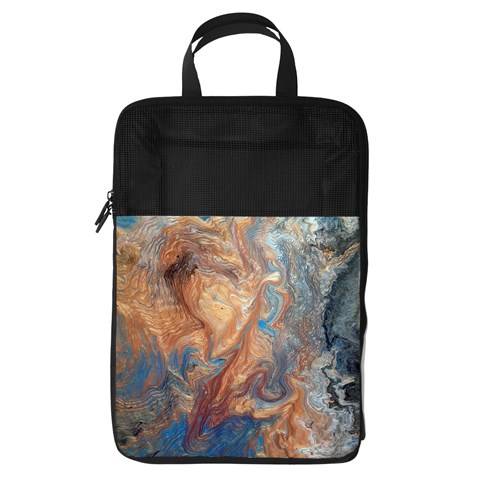 Blue flow Foldable Shoe Storage Bag from ArtsNow.com Front