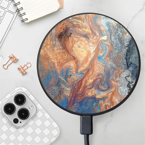 Blue flow Wireless Fast Charger(Black) from ArtsNow.com Front