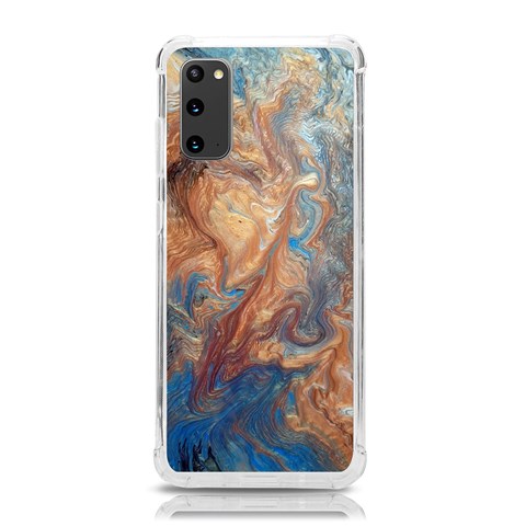 Blue flow Samsung Galaxy S20 6.2 Inch TPU UV Case from ArtsNow.com Front