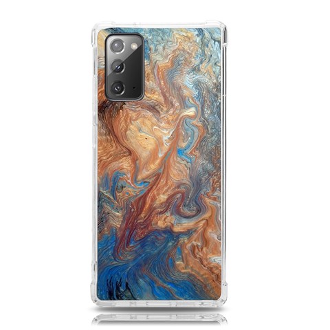 Blue flow Samsung Galaxy Note 20 TPU UV Case from ArtsNow.com Front