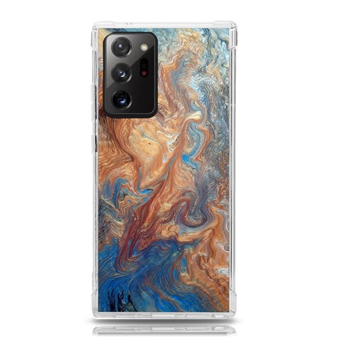 Blue flow Samsung Galaxy Note 20 Ultra TPU UV Case from ArtsNow.com Front