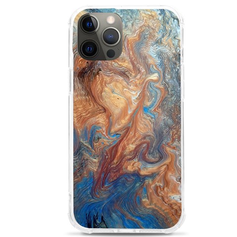 Blue flow iPhone 12 Pro max TPU UV Print Case from ArtsNow.com Front