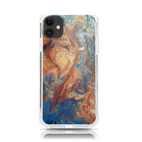 Blue flow iPhone 11 TPU UV Print Case from ArtsNow.com Front